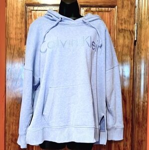 Calvin Klein Hoodie Hooded Sweatshirt Grey Women's Small S Casual Everyday EUC